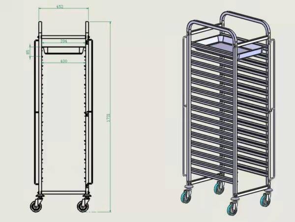 Tablettwagen, 30x GN1/1 – Bild 2